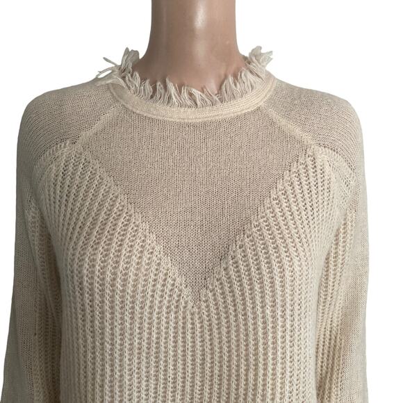 Mod on Trend Sweater Womens Large Beige Wool Mohair Blend Pullover - Picture 3 of 10